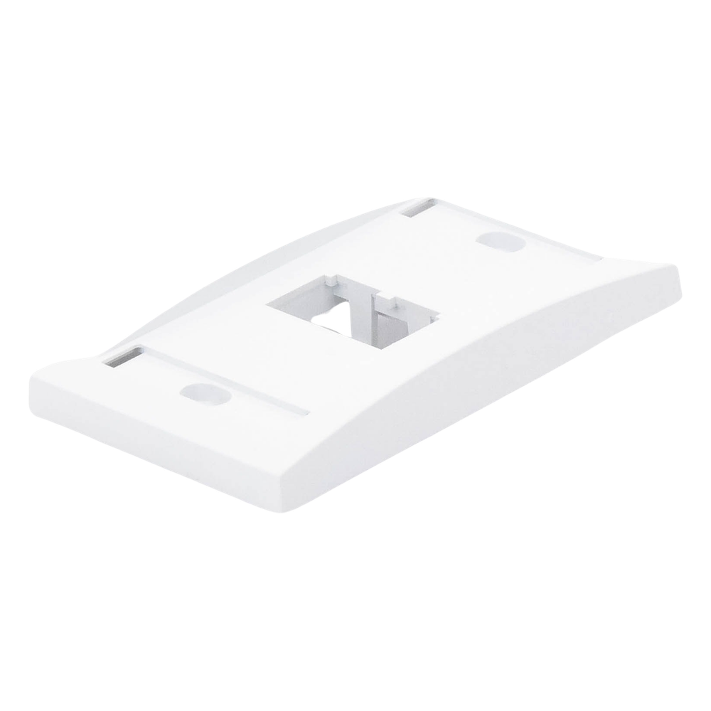 Placa de Pared Vertical Ejecutiva, Salida Para 2 Puertos Mini-Com, Con Espacios Para Etiquetas, Color Blanco