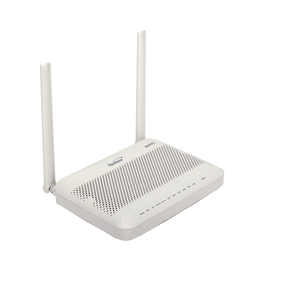 ONU GPON WiFi 6, (2.4/5 GHz), 2 Antenas de 5 dBi, Compatible con OLT de Terceros, 4 puertos Gigabit + 1 POTS + 2 USB, conector SC/UPC