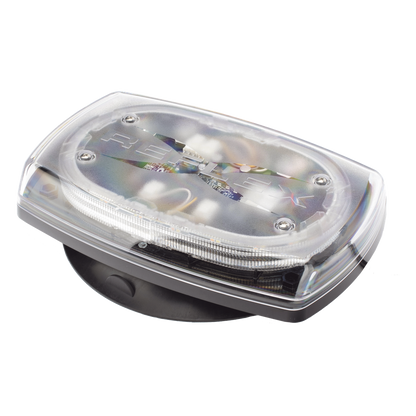 Mini torreta de 48 LED 10 Pulgadas, Ambar/Claro, Lente Transparente, Montaje Con Iman Y Conexion Para Encendedor De Vehiculo