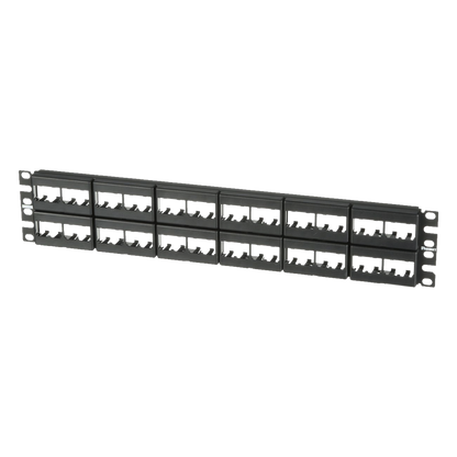 Panel de Parcheo Modular Mini-Com (Sin Conectores), Plano, Sin Blindaje, de 48 Puertos, 2 UR