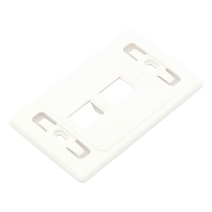 Placa de Pared Modular 10G MAX de 2 Salidas, Color Blanco