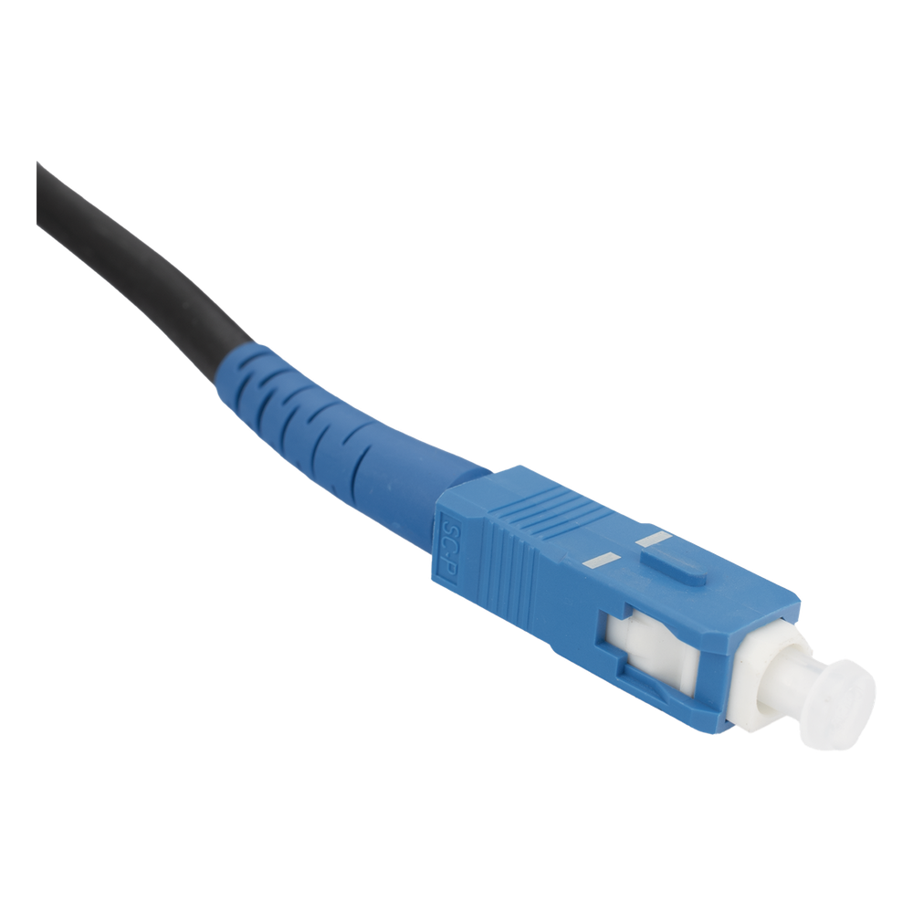 Rollo de Fibra Óptica Drop Redonda G657A2 Monomodo Simplex de 150 Metros (492.13 Pies) con Conectores SC/UPC-SC/UPC para Instalaciones Aéreas