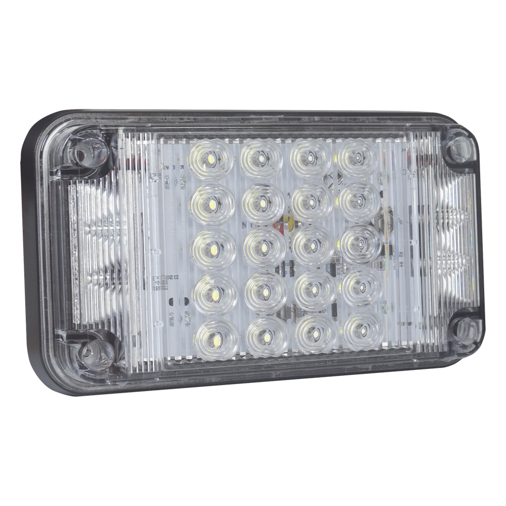 Luz de Advertencia de 7X4", Color Claro, Con Luces de Trabajo, Ideal para Ambulancias