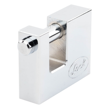 Candado para Cortina Metálica / Medida 70 mm/ Acabado Cromo Satinado/ Nivel de Seguridad 6 / Llave Estándar.