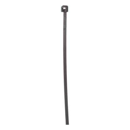 Cincho de Nylon 6.6 de Bloqueo, 203 mm largo x 2.5mm ancho, Color Negro, Exterior Resistente a Rayos UV, Paquete de 100pz