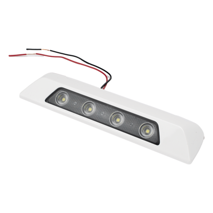 Luz Auxiliar de Escena de 4 LED, Blanco, Lente Transparente, Bisel Blanco
