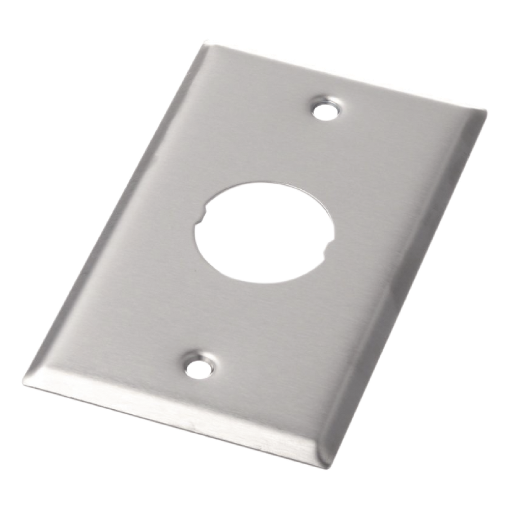Placa de Pared IndustrialNet?, Para 1 Conector Industrial, de Acero Inoxidable