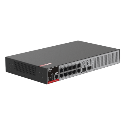 Switch PoE+ Empresarial 125 Watts, Administrable L2+, 8 Puertos PoE Gigabit , 2 Puertos Uplink Gigabit y 2 Puertos Uplink SFP 2.5G