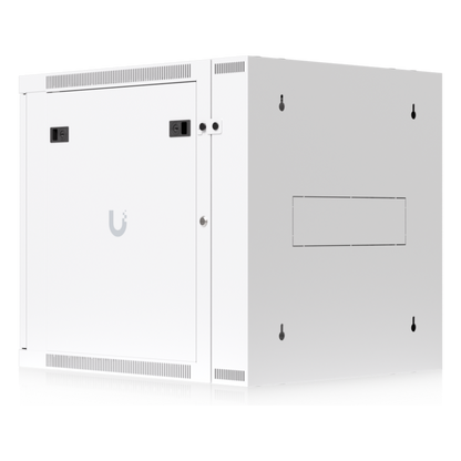 UACC Rack Cabinet 12U (600 x 703 mm) - Gabinete Cerrado para Montaje en Pared con Puerta Frontal de Vidrio Templado, Puerta Trasera Abatible