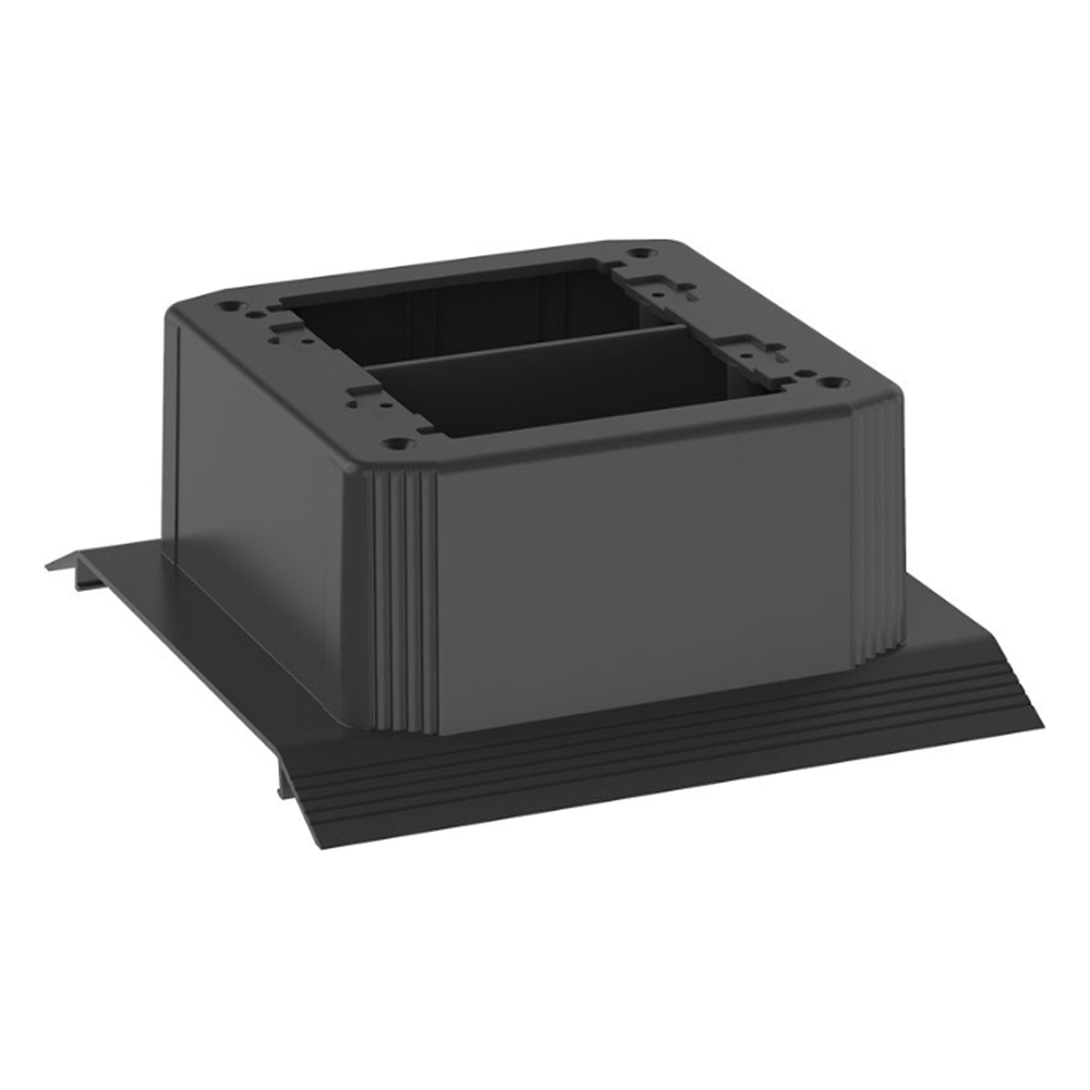 Caja de Conexión Doble, Para Uso con Canaleta de Piso AFR4BCBL6, Material PVC Rígido, Color Negro