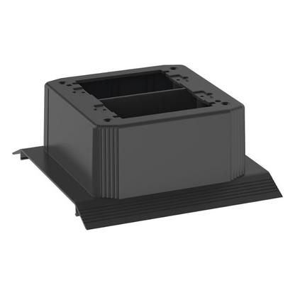 Caja de Conexión Doble, Para Uso con Canaleta de Piso AFR4BCBL6, Material PVC Rígido, Color Negro