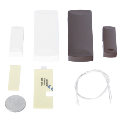 Sensor + Transmisor Inalámbrico 1 Zona / Contacto Magnético + Entrada Externa / 345 MHz / Batería 5 Años / Convierte Sensores Cableados a Inalámbricos