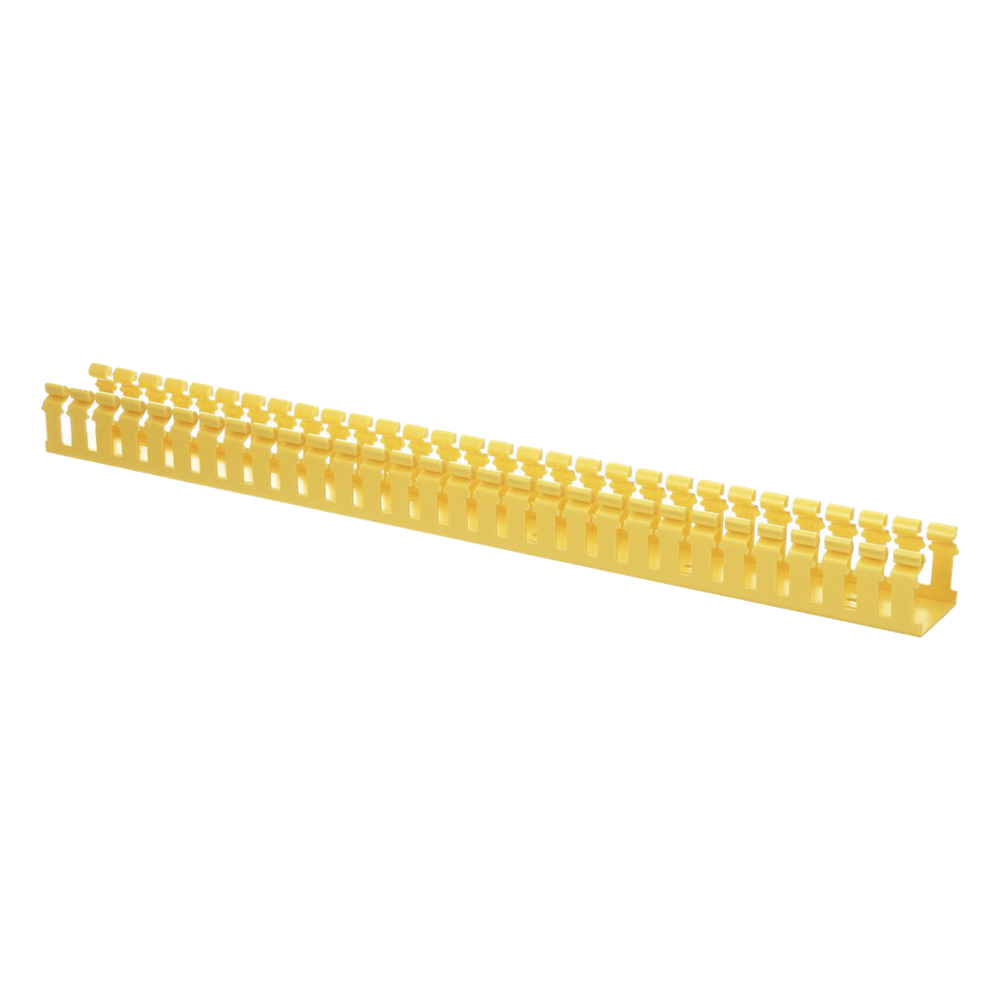 Canaleta Ranurada de PVC sin Tapa, Tipo H (Tapa Abisagrada), 2 in de Ancho, 2 in de Alto y 1828.8 mm de Largo, Color Amarillo