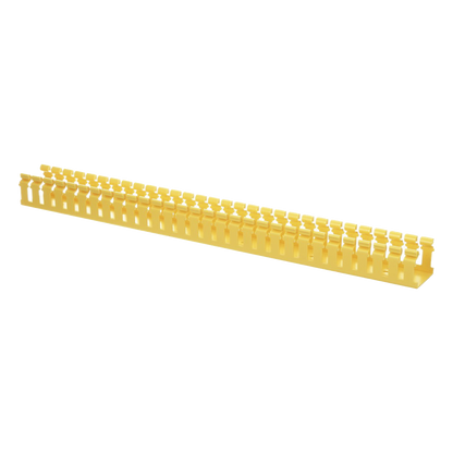 Canaleta Ranurada de PVC sin Tapa, Tipo H (Tapa Abisagrada), 2 in de Ancho, 2 in de Alto y 1828.8 mm de Largo, Color Amarillo
