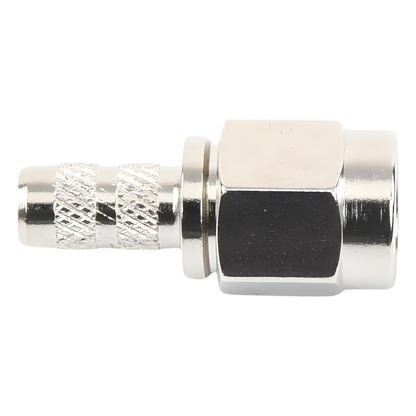 Conector SMA Macho de Anillo Plegable / Cable RG-58/U, RG-142/U, LMR-195 / 50 Ohm / 0 a 12.4 GHz / VSWR 1.3 / Cuerpo Níquel / Contacto Oro / Aislante