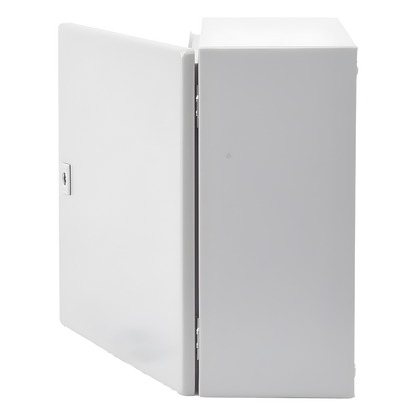 Gabinete de Acero, Nema 4 -IP 66 de 40 x 40 x 20 cm con Platina y certificado UL.