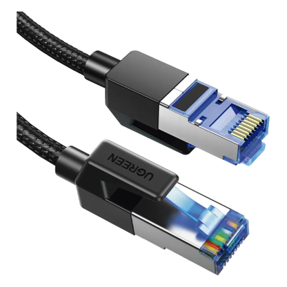 Cable Ethernet Cat8 CLASS F/FTP Redondo con Malla de Nylon 2 Metros (6.56 Pies)