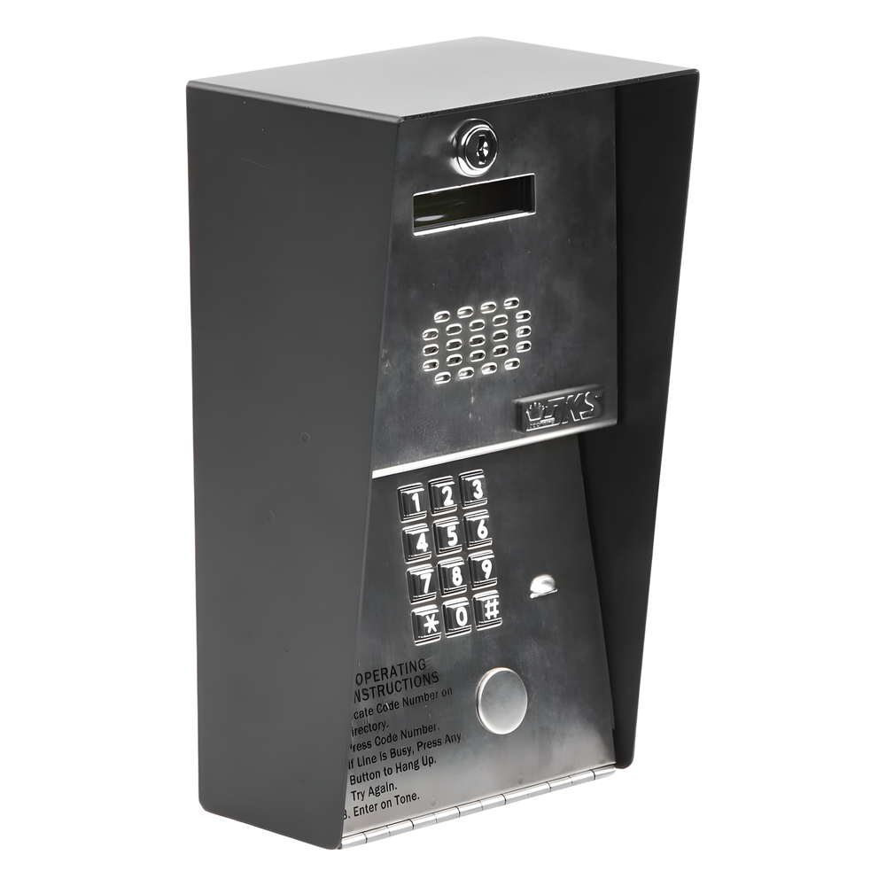 Audioportero Telefónico DKS Para 600 números Telefónicos / Control Para 2 Puertas / Gabinete Para Sobreponer/ Marcación a 16 Digitos / Linea Análoga