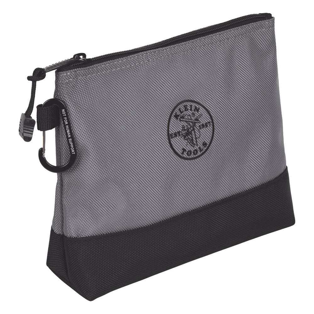 KIT 5 Bolsos Ultra Resistentes para Herramientas con Base y cierre Zipper, Colores: gris claro, amarillo, naranja, azul, gris oscuro. Todos con