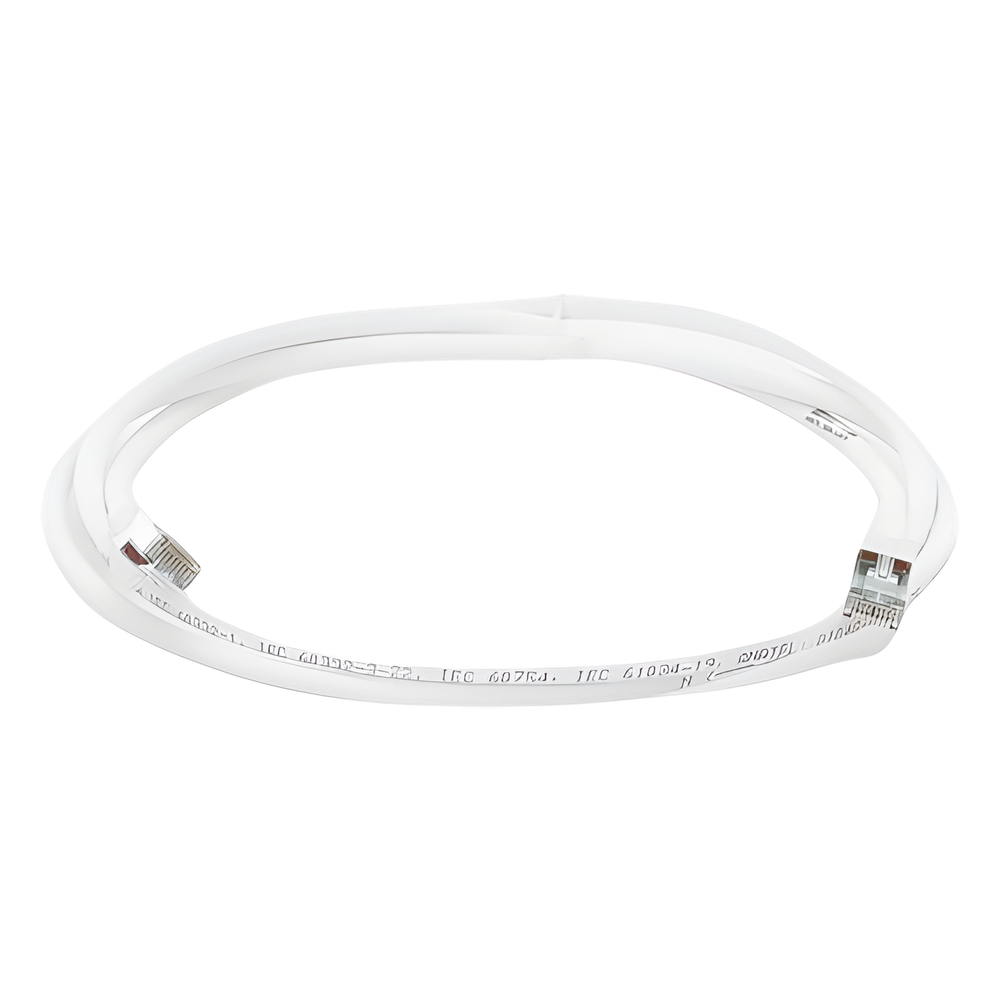 Patch Cord Z-MAX Cat6A S/FTP, CM/LS0H, 1.52 Metros (5 Pies), Color Blanco, Versión Bulk (Sin Empaque Individual)