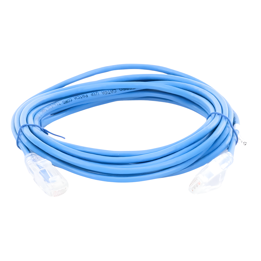 Cable de Parcheo Slim UTP Cat6A - 3 Metros (9.84 Pies) Azul, Diámetro Reducido (28 AWG)