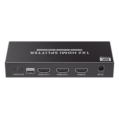 Splitter HDMI 1x2 | Velocidad de trasmisión 48 Gbps| Resolución 8k | Salida de audio| HDCP 2.3