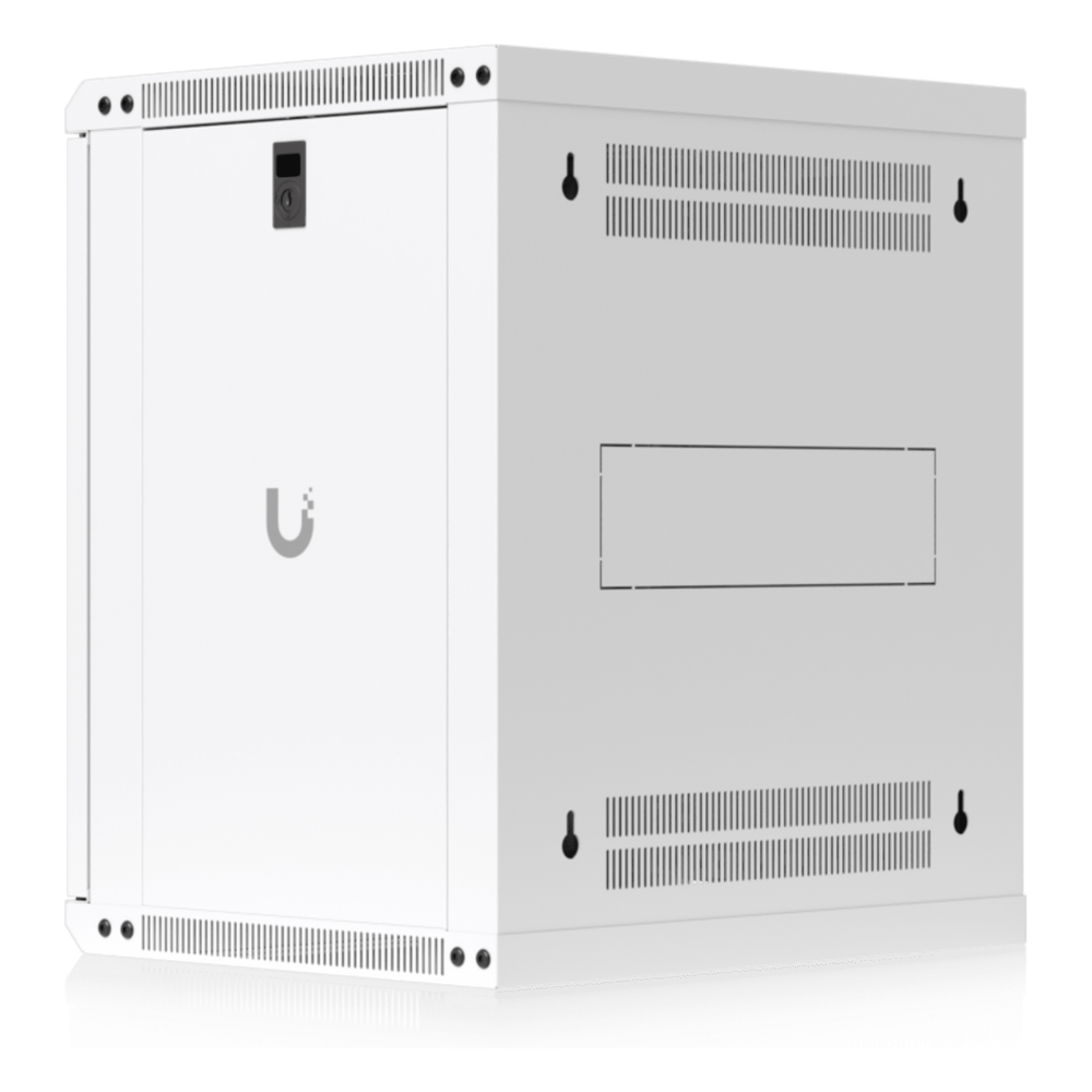 UACC Rack Cabinet 12U (550x 450 mm) - Gabinete Cerrado para Montaje en Pared con Puerta Frontal Perforada, Totalmente Ensamblado con Ventiladores