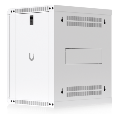 UACC Rack Cabinet 12U (550x 450 mm) - Gabinete Cerrado para Montaje en Pared con Puerta Frontal Perforada, Totalmente Ensamblado con Ventiladores