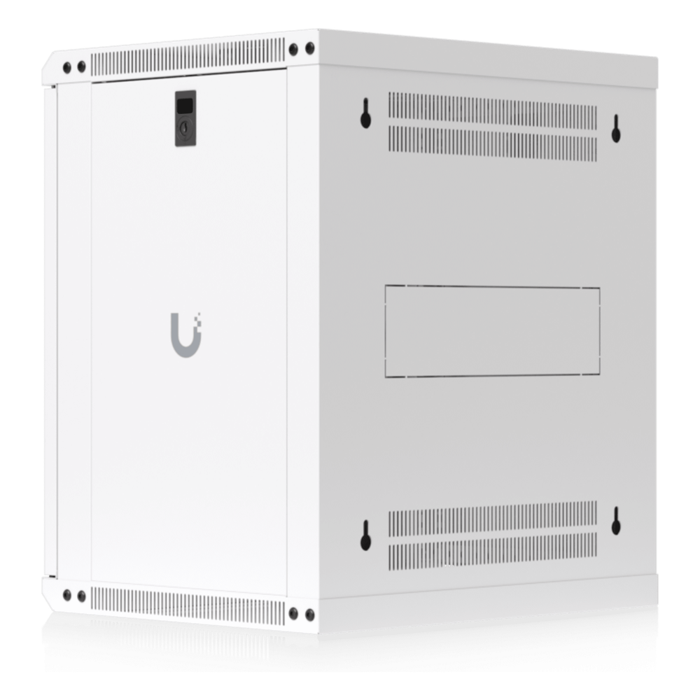 UACC Rack Cabinet 12U (550 x 450 mm) - Gabinete Cerrado para Montaje en Pared con Puerta de Vidrio Templado, Totalmente Ensamblado con Ventiladores