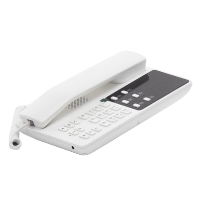 Teléfono IP Hotelero Wi-Fi, 2 líneas SIP con 2 cuentas, codec Opus, IPV4/IPV6, color blanco, con gestión en la nube GDMS