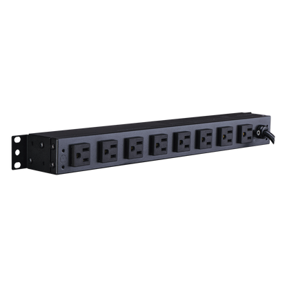 PDU Básico Para Distribución de Energía, Con 8 Tomas NEMA 5-15R Traseras, 1UR, 15 Amp, 120 Vca