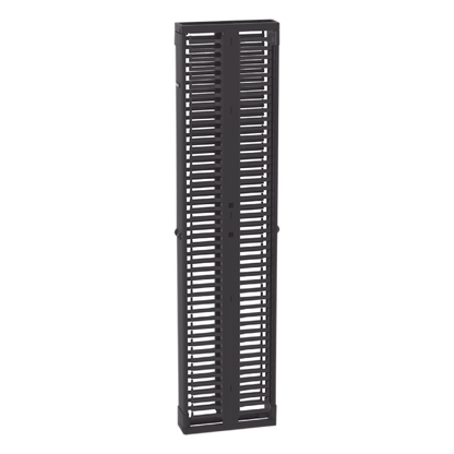 Organizador Vertical PatchRunner™, Doble (Frontal y Posterior), Para Rack Abierto de 45 Unidades, 6in de Ancho, Color Negro