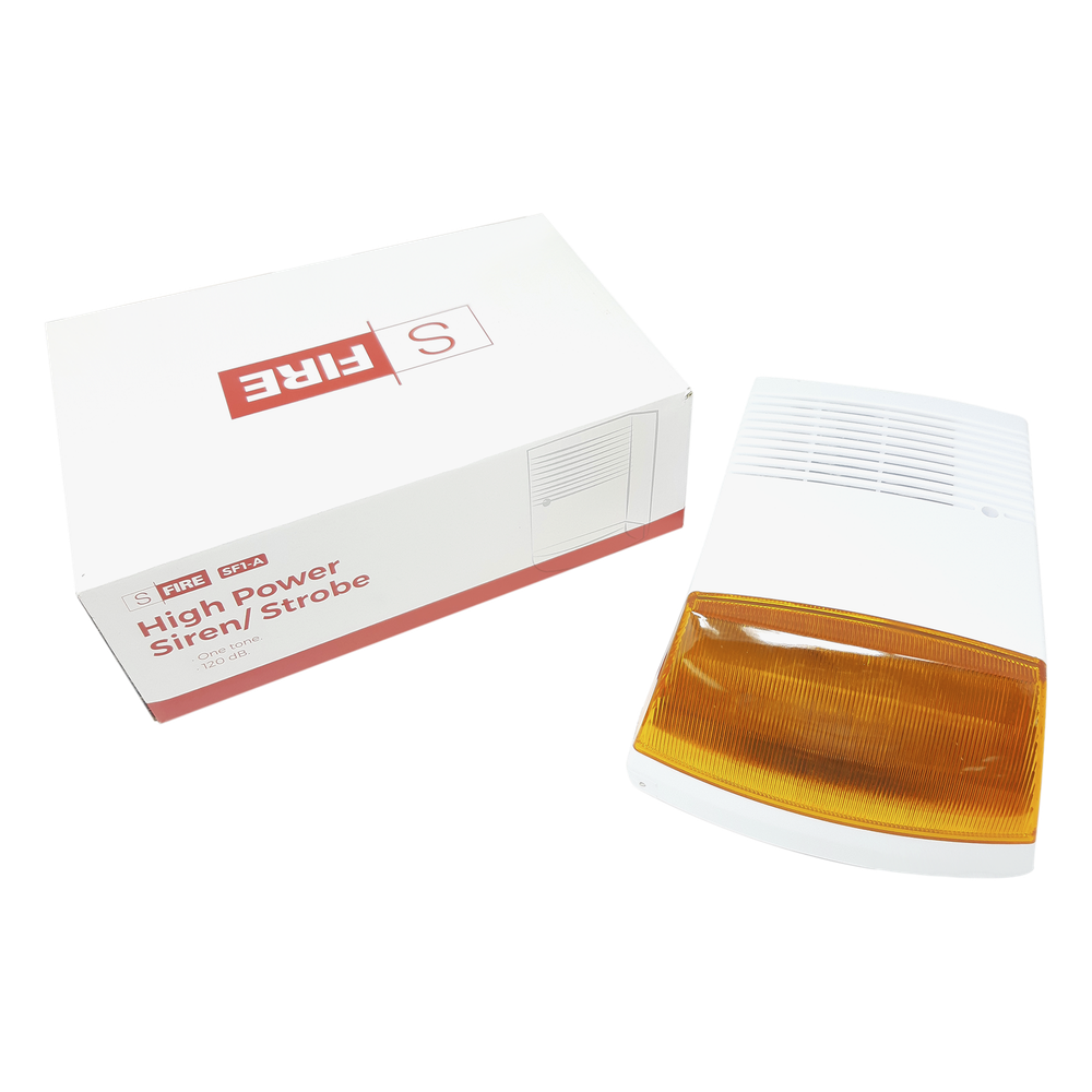 Sirena Estrobo para Exterior / 120 dB / IP65 / Luz Intermitente / Anti-Sabotaje