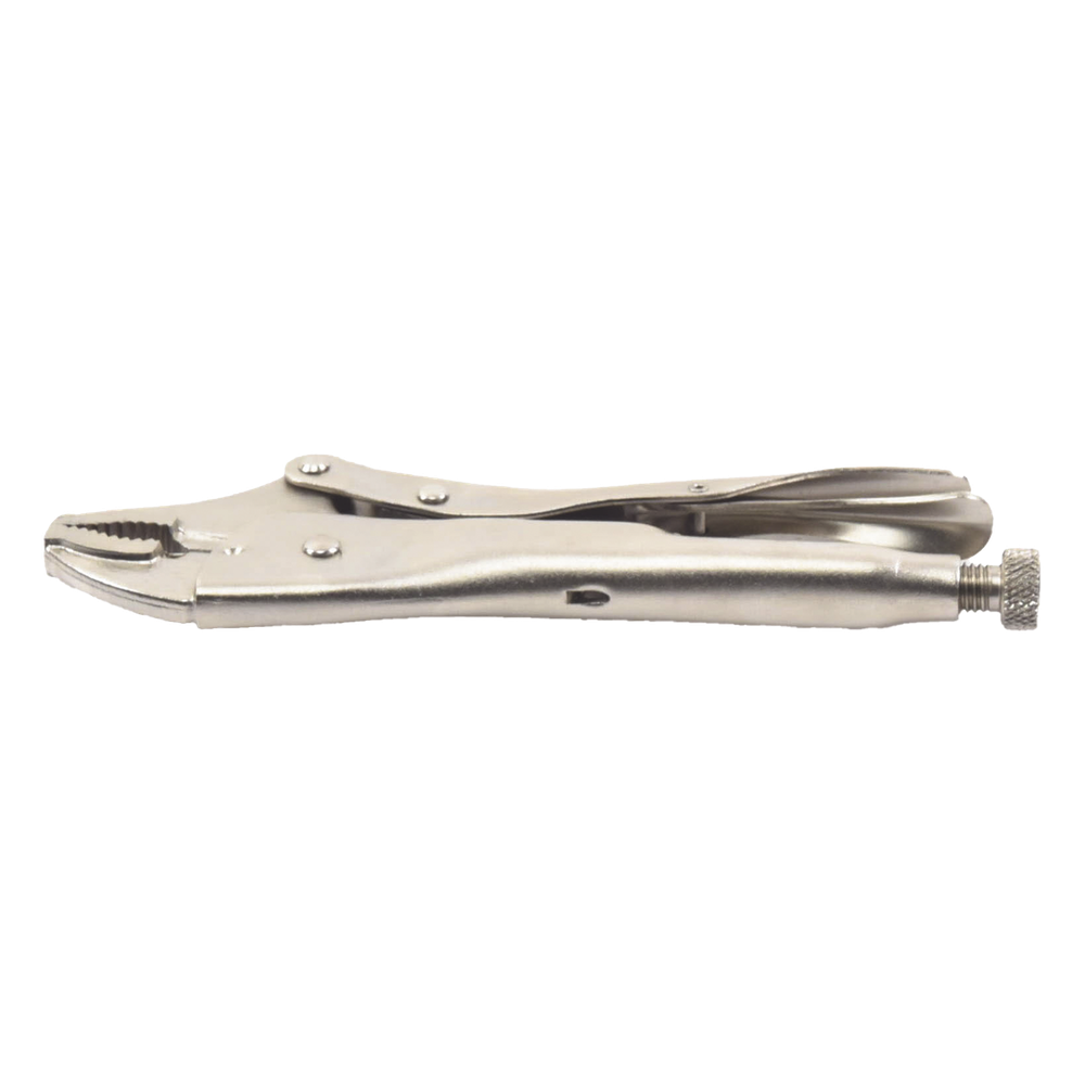 Pinza Perra Ajustable de Presión de 10”. Quijada Curva con Corta Alambre. Acero CR-V