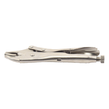Pinza Perra Ajustable de Presión de 10”. Quijada Curva con Corta Alambre. Acero CR-V