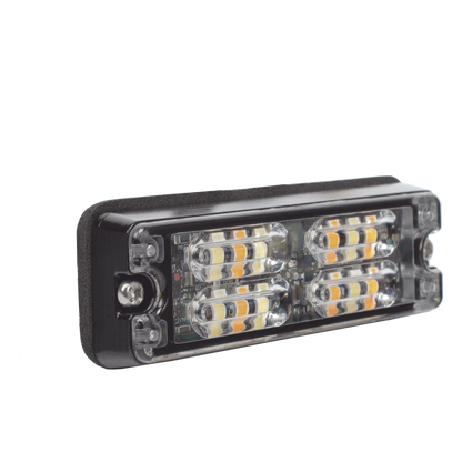 Luz Auxiliar de 16 LED, Ambar/Blanco, Lente Transparente