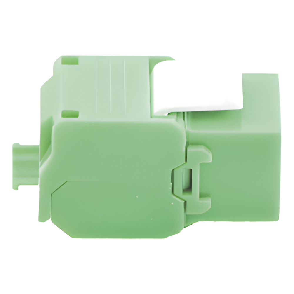 Módulo Jack Keystone Cat5e (Toolless), con Terminación en Ángulo 180 - Color Verde, Compatible con Faceplate y Patchpanel Linkedpro