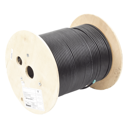 Bobina de Cable Planta Externa con Gel, de 4 Pares, Cat6A, Blindado F/UTP, Color Negro, 305 Metros (1000 Pies)