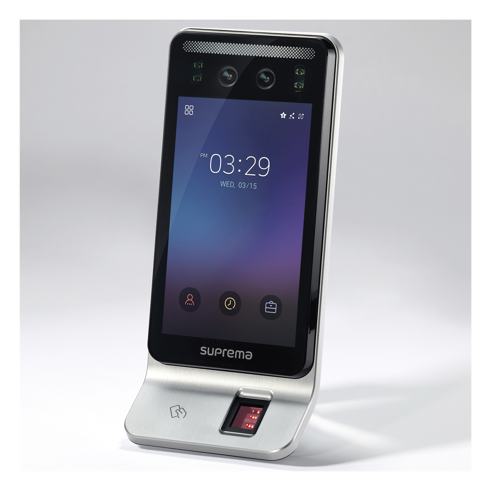 Lector Multi-tecnologia con detector de cubrebocas- Reconocimiento Facial, Huella, Tarjeta Móvil y lector de RFID(125kHz EM & 13.56 Mhz MIFARE)