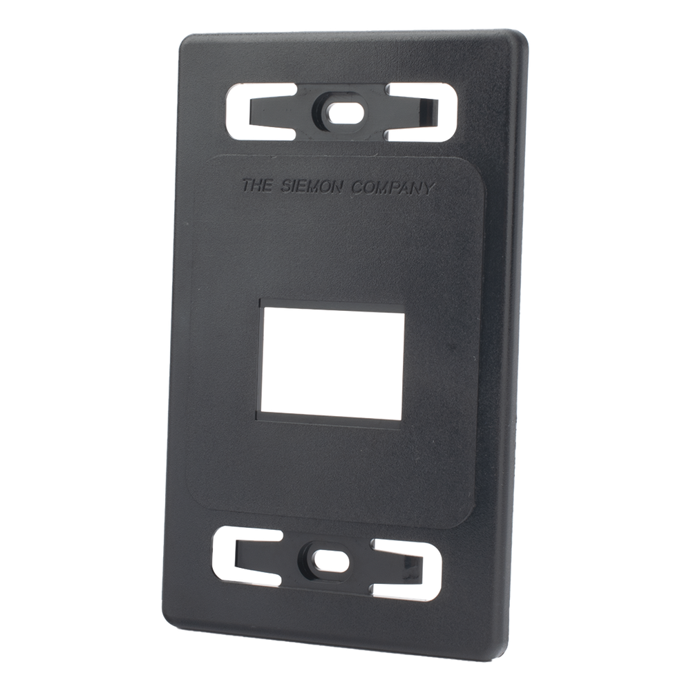 Placa de Pared Modular MAX, de 2 Salida, Color Negro