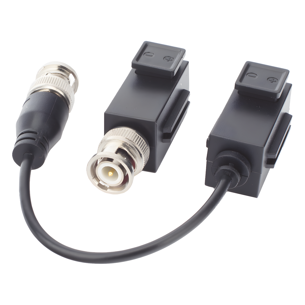 Kit de Transceptor (Balluns) TURBOHD con Boton Push / Hasta 8 MP (4K) / 100% Cobre / Soporta HD-TVI / AHD / CVI / CVBS / Audio por Coaxitron / Datos
