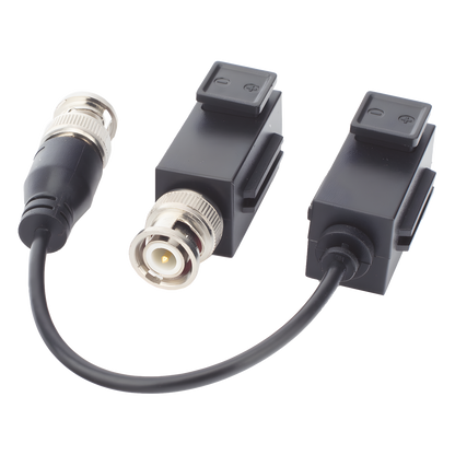 Kit de Transceptor (Balluns) TURBOHD con Boton Push / Hasta 8 MP (4K) / 100% Cobre / Soporta HD-TVI / AHD / CVI / CVBS / Audio por Coaxitron / Datos