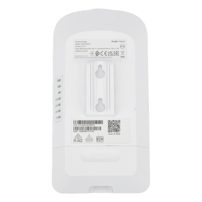 CPE Puente Inalámbrico Punto a Punto / Wi-Fi 5 802.11ac Wave2 867 Mbps / Antena 13 dBi MIMO 2x2 / 2 Puertos PoE Out 802.3AF / Enlace 3 km (1.86 mi)