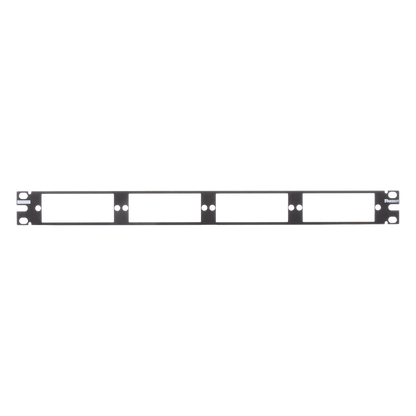 Patch Panel de Fibra Óptica, Para 4 Placas Acopladoras FAP o FMP, Color Negro, 1UR