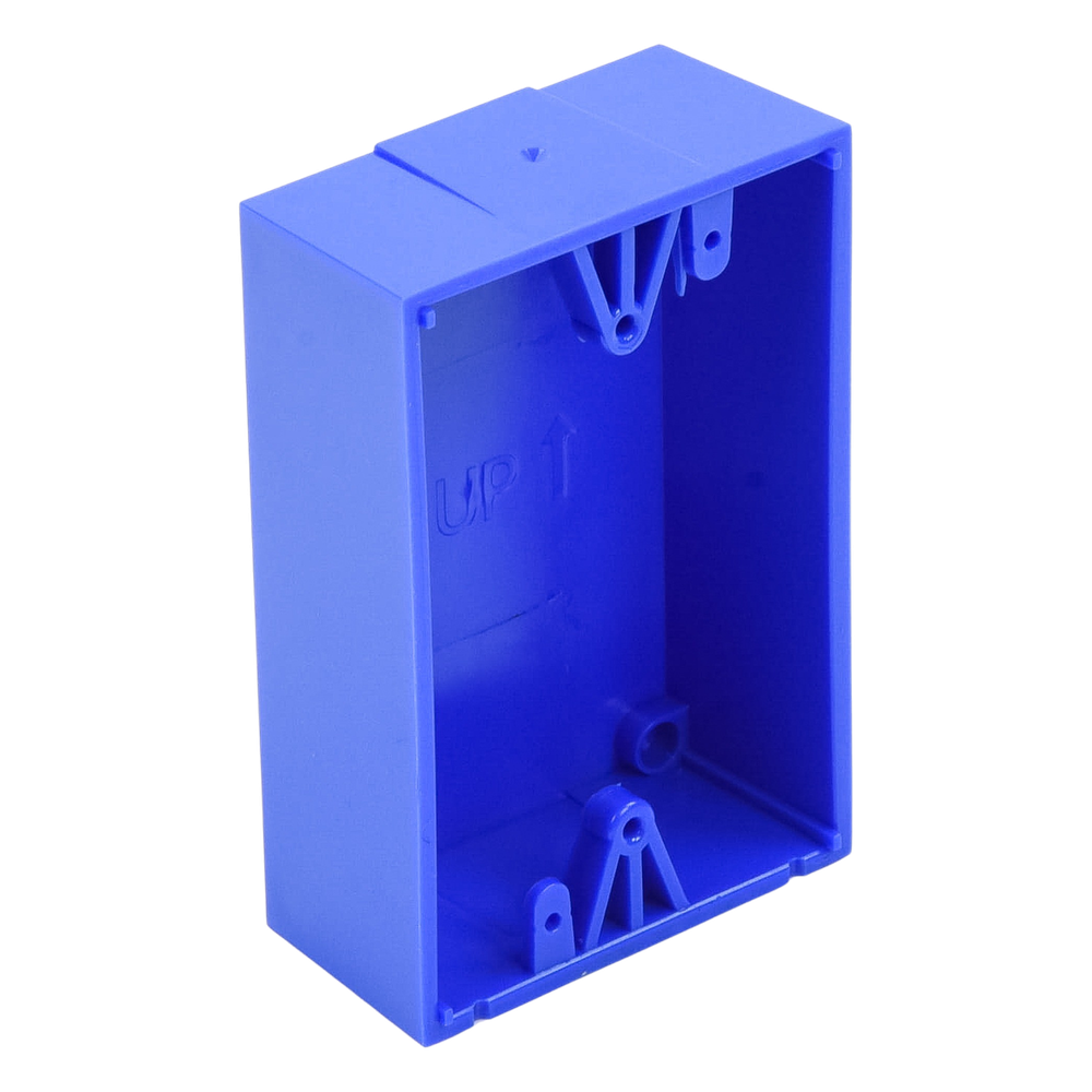 Caja trasera de montaje color azul para estaciones de parada STOPPER