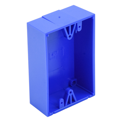 Caja trasera de montaje color azul para estaciones de parada STOPPER