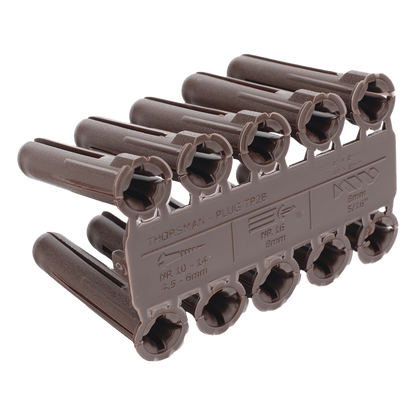 Taquete cafe 5/16" para tornillo 10mm x 1 3/4" (100pzs) (1104-04100)