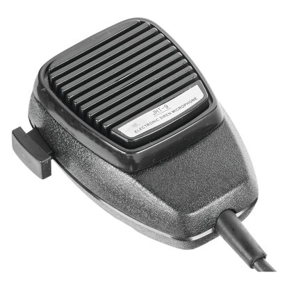 Sirena Vehicular de 200W de Potencia, Con Switch Giratorio de 6 posiciones, Micrófono de Uso Rudo e Interconexión a Radio