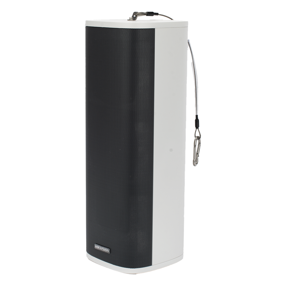 Bocina (Altavoz IP) | Tipo Columna | 60 Watts | No requiere amplificador | Exterior IP66 | Entrada de alarma | Voceo en tiempo real | Calendarización