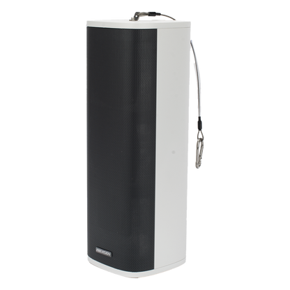 Bocina (Altavoz IP) | Tipo Columna | 60 Watts | No requiere amplificador | Exterior IP66 | Entrada de alarma | Voceo en tiempo real | Calendarización
